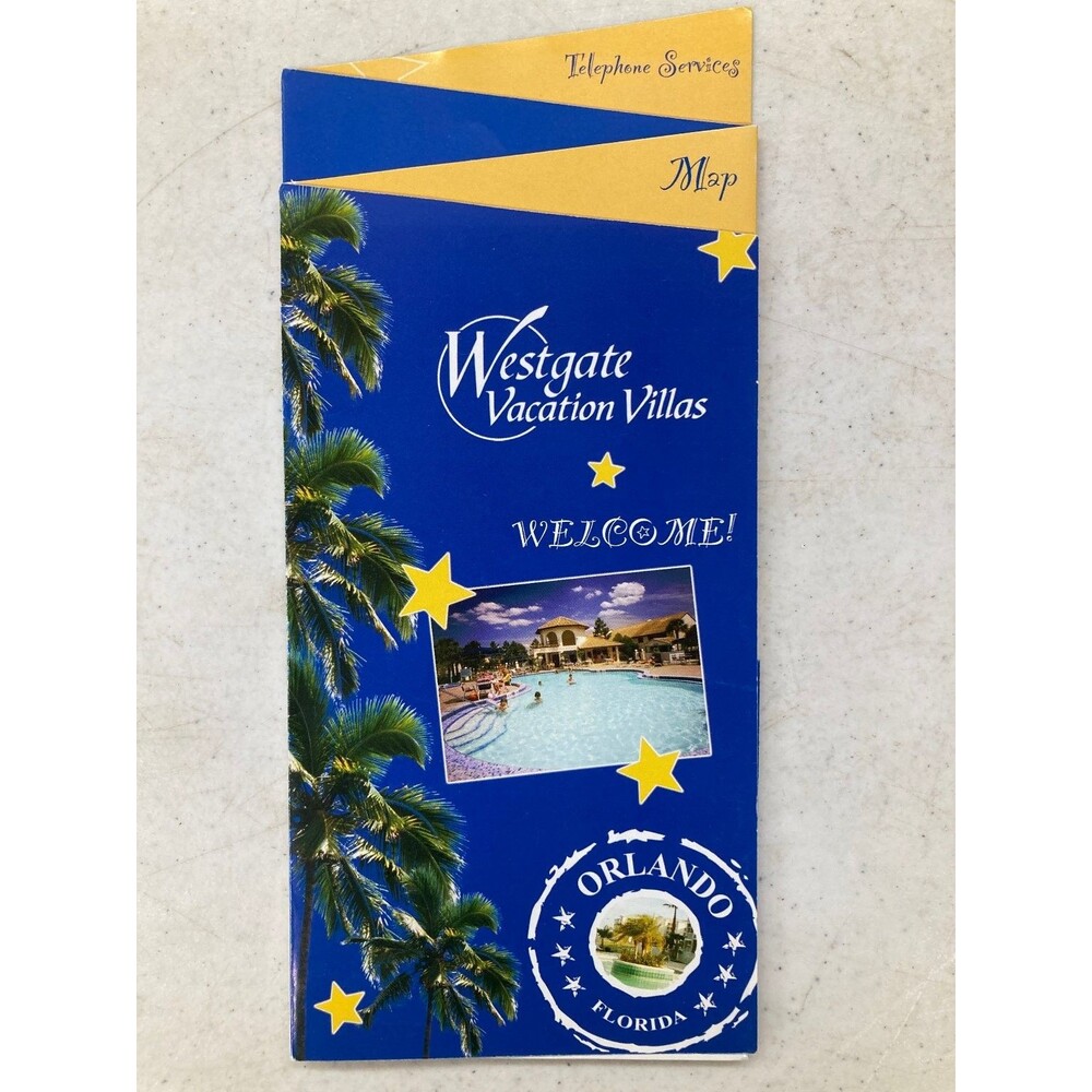 Westgate Vacation Villas Orlando Florida Resort Map Brochure Ephemera